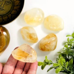 Citrine Tumbled Gemstones – Polished Yellow Stones, Jewelry Supplies
