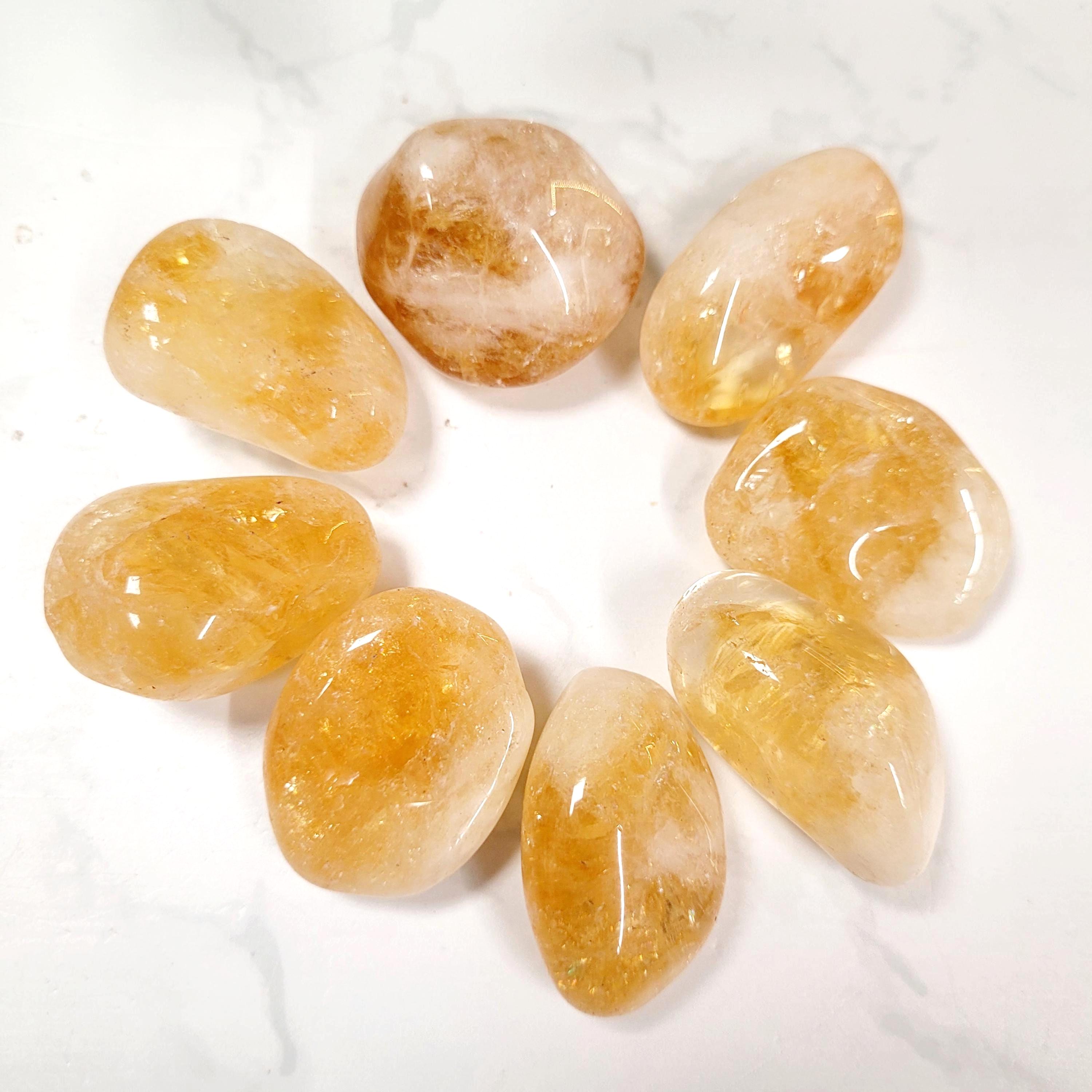 Large Citrine Crystal Tumble Stone • Ethically Sourced