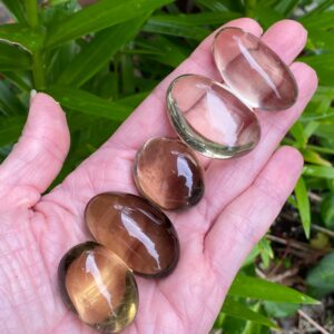 Natural Citrine Stone, Grade A Unheated Citrine Tumbled Stone, Large Citrine Tumbler