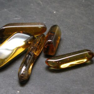 Nice Lot Of 5 Untreated Unheated Citrine Tumbled Stones From Zambia - 14.5 Grams