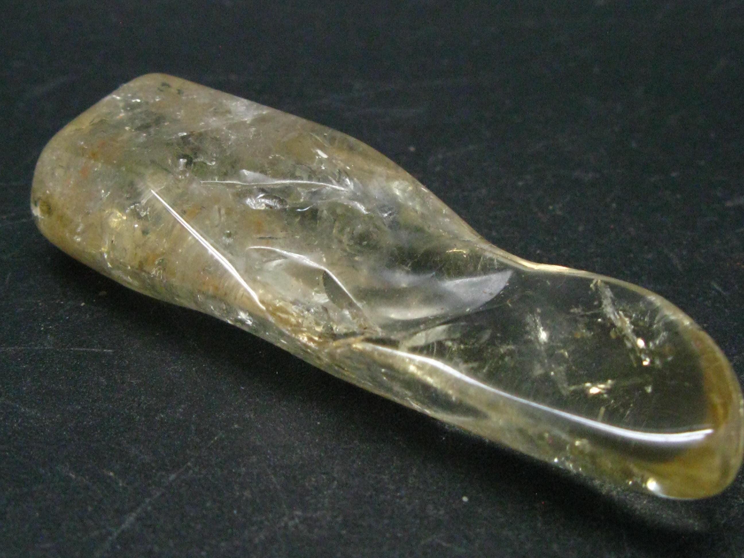 Nice Untreated Rich Yellow Citrine Tumbled Crystal From Zambia - 76.5 Carats - 2.2"