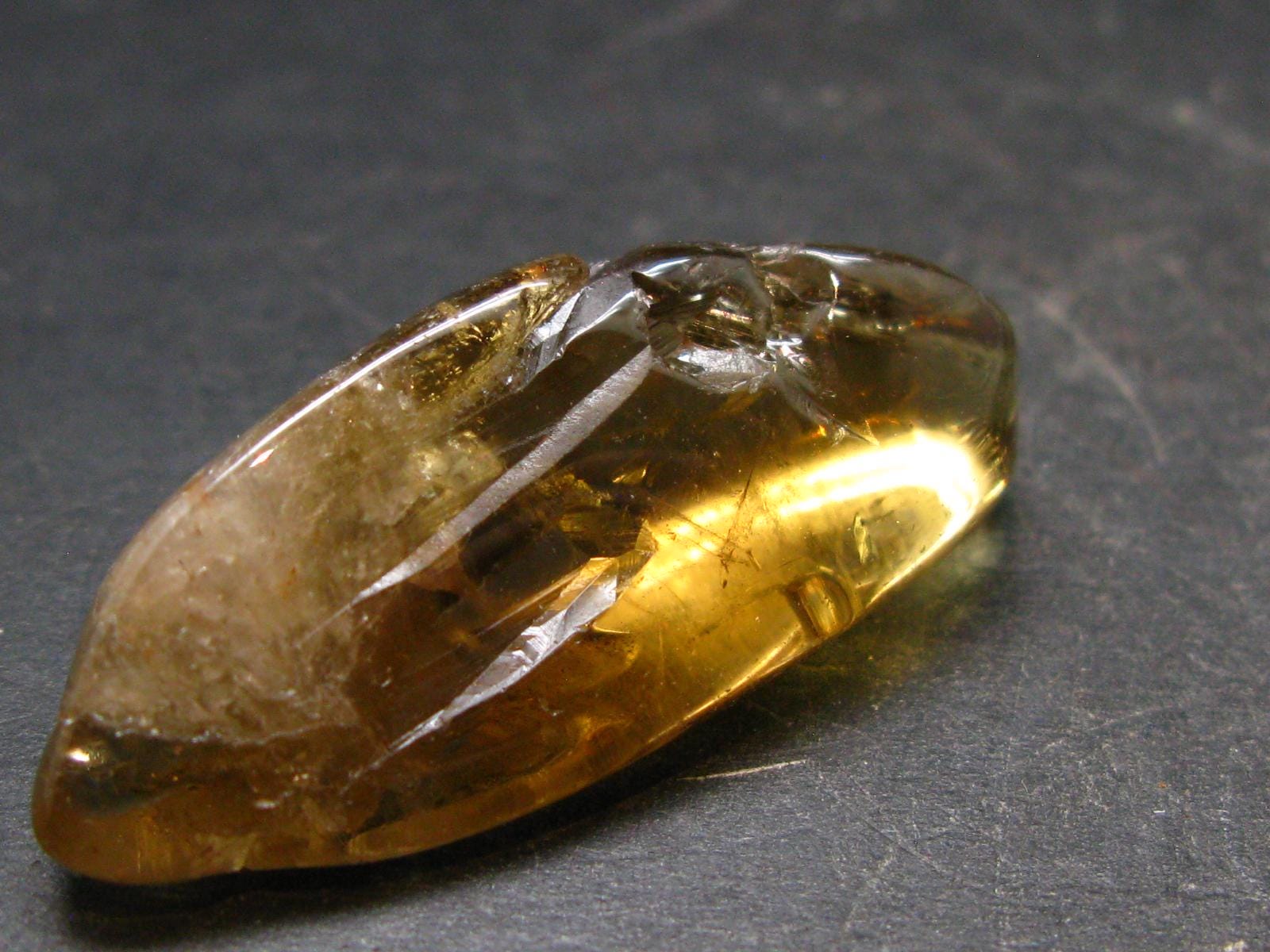 Nice Untreated Unheated Citrine Tumbled Stone From Zambia - 52.0 Carats - 1.5"