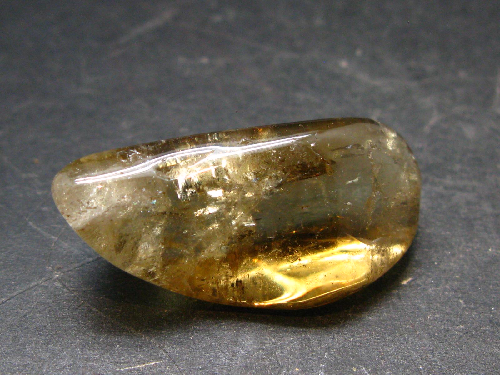 Nice Untreated Unheated Citrine Tumbled Stone From Zambia - 52.10 Carats - 1.4"