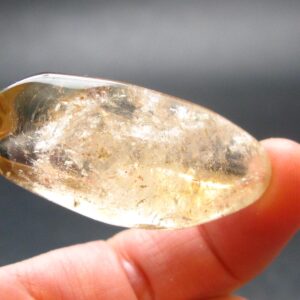 Nice Untreated Unheated Citrine Tumbled Stone From Zambia - 83.5 Carats - 1.7"
