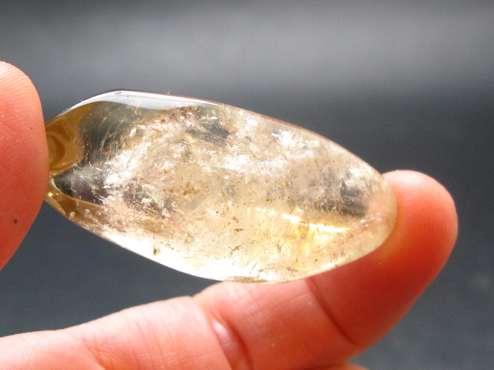 Nice Untreated Unheated Citrine Tumbled Stone From Zambia - 83.5 Carats - 1.7"