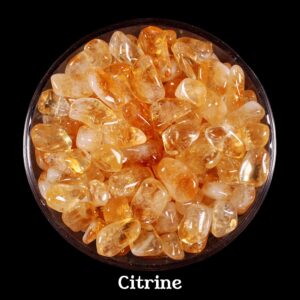 Set Of 10 Citrine Tumbled Stones, Polished Golden Crystals, Abundance And Joy Gift Set