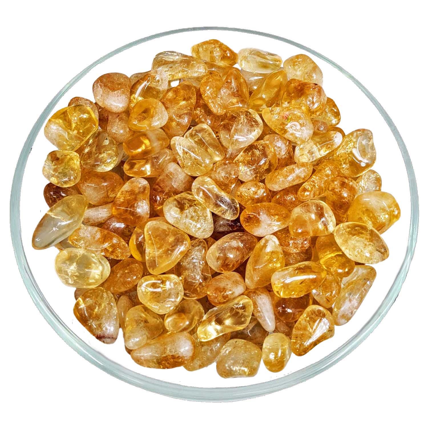 Small Citrine Tumble Stones Fire & Ice Citrine #sk7882