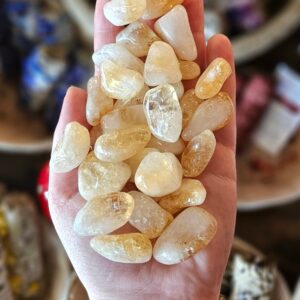 Citrine Tumbled Stone, One, Rock Hound, Crystal Healing, Metaphysical, Stones, Reiki, Wealth, Feng Shui