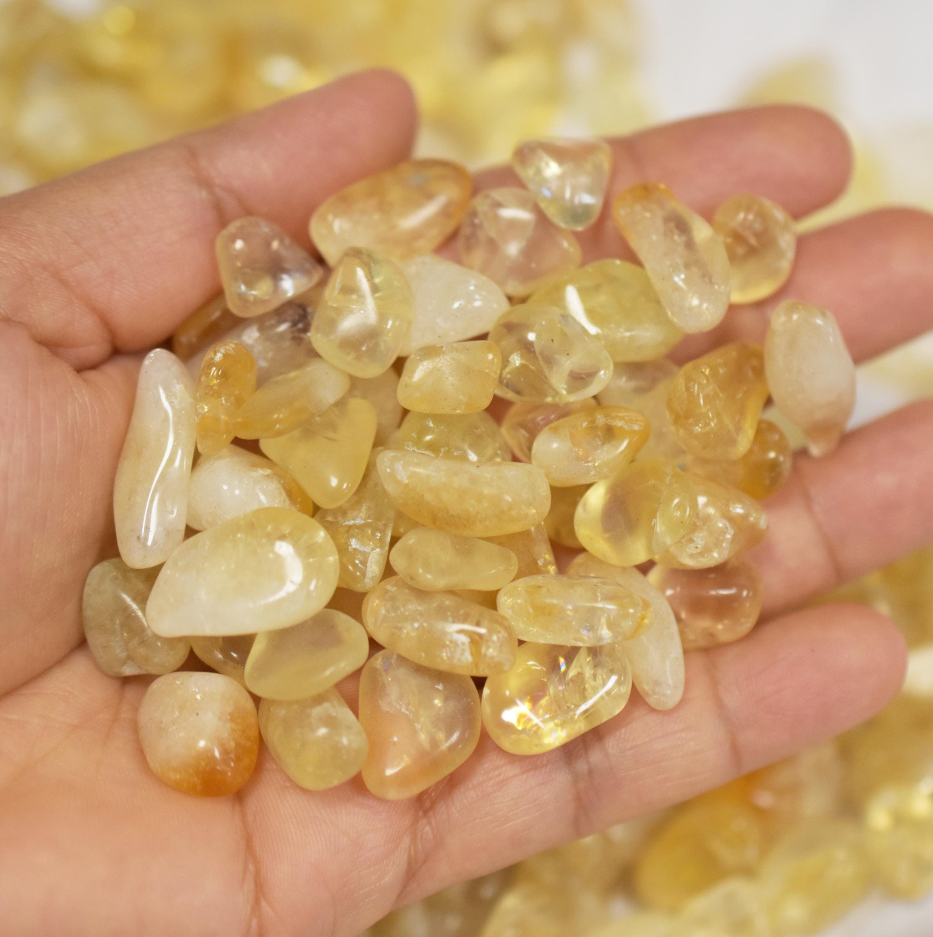 Citrine Tumbled Stones (0.5"–1") • Bulk Crystals For Success, Abundance & Jewelry Making