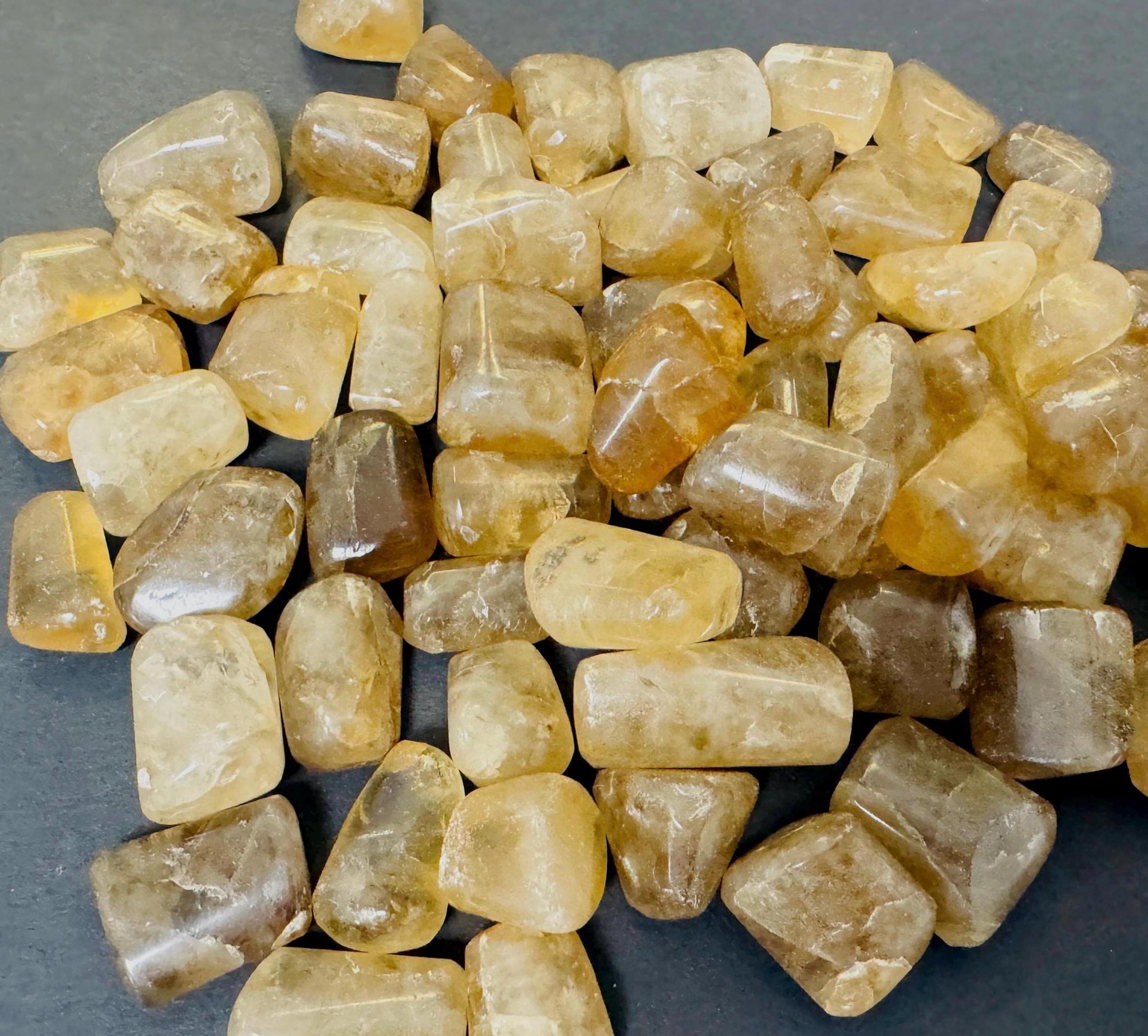 Citrine Tumbled Stones, Polished Citrine Crystal