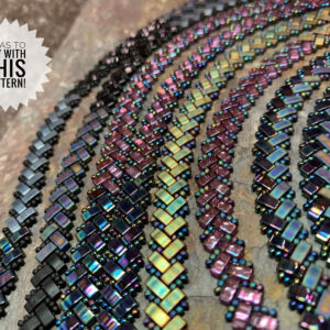 Complete Kit including Tutorial for Herringbone Wrap Bracelet with Half Tilas - Available in 5 colorways