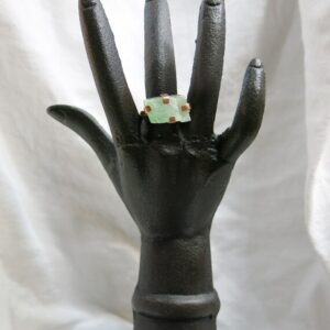 Copper & Rectangular Green Calcite Ring