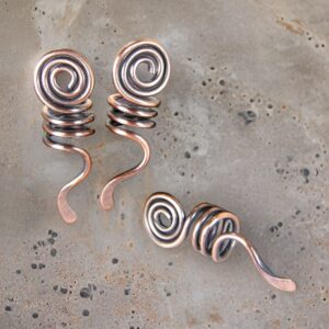 Copper Spiral Dread Bead, Copper Wire Dread Bead, Dreadlock Hair Bead, Dread Jewelry, Loc Jewelry, 8mm Hair Bead, Beard Bead Copper Spiral Dread Bead, Copper Wire Dread Bead, Dreadlock Hair Bead, Dread Jewelry, Loc Jewelry, 8mm Hair Bead, Beard Bead