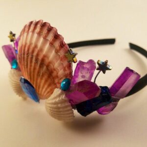 Crystal Mermaid (seashell rave crown mermaid festival crown mermaid crystal crown mermaid tiara mermaid festival headband rave crown shell)