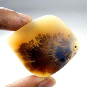 Big Size~ Shazar Dendrite Cabochon.scenic Dendritic Agate. Natural Shazar Dendrite Gemstone. 54x45mm Fancy Shape Scenic For Jewelry Mx-8547
