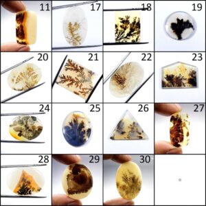 Elegant~shazar Dendrite Agate Cabochon. Natural Shazar Dendrite Gemstone. Scenic Dendritic Gemstone. Mix Shape Scenic. Szm-a