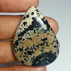 Honey Dendritic Agate Cabochon Gemstone (40x31mm, 57cts)
