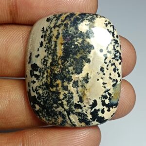 Honey Dendritic Agate Cabochon Gemstone (53 Cts, 33x28 Mm)