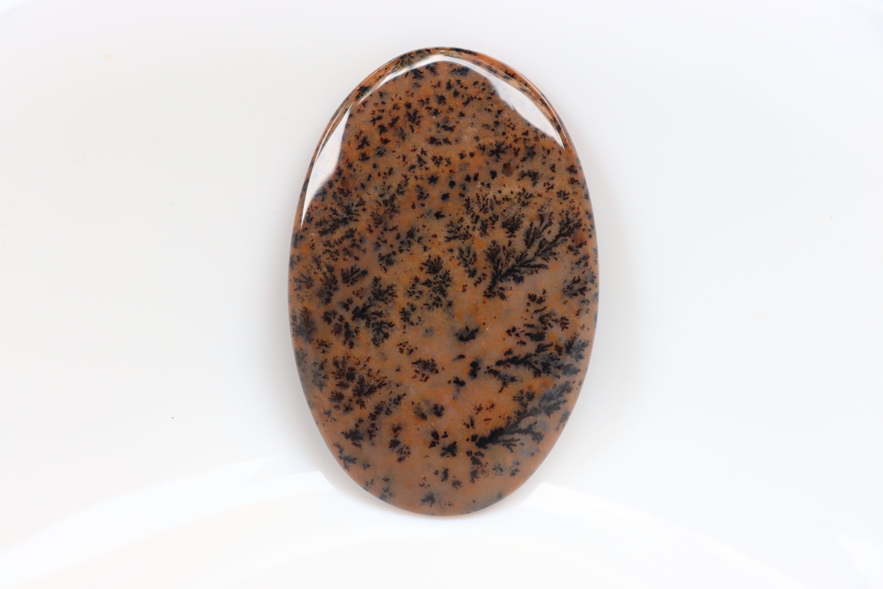 Natural Honey Dendrite Agate Cabochon, Big Size, Honey Dendrite Agate Loose Stone, Dendrite Agate Loose Gemstone, Pocket Stone, Brown Stone.