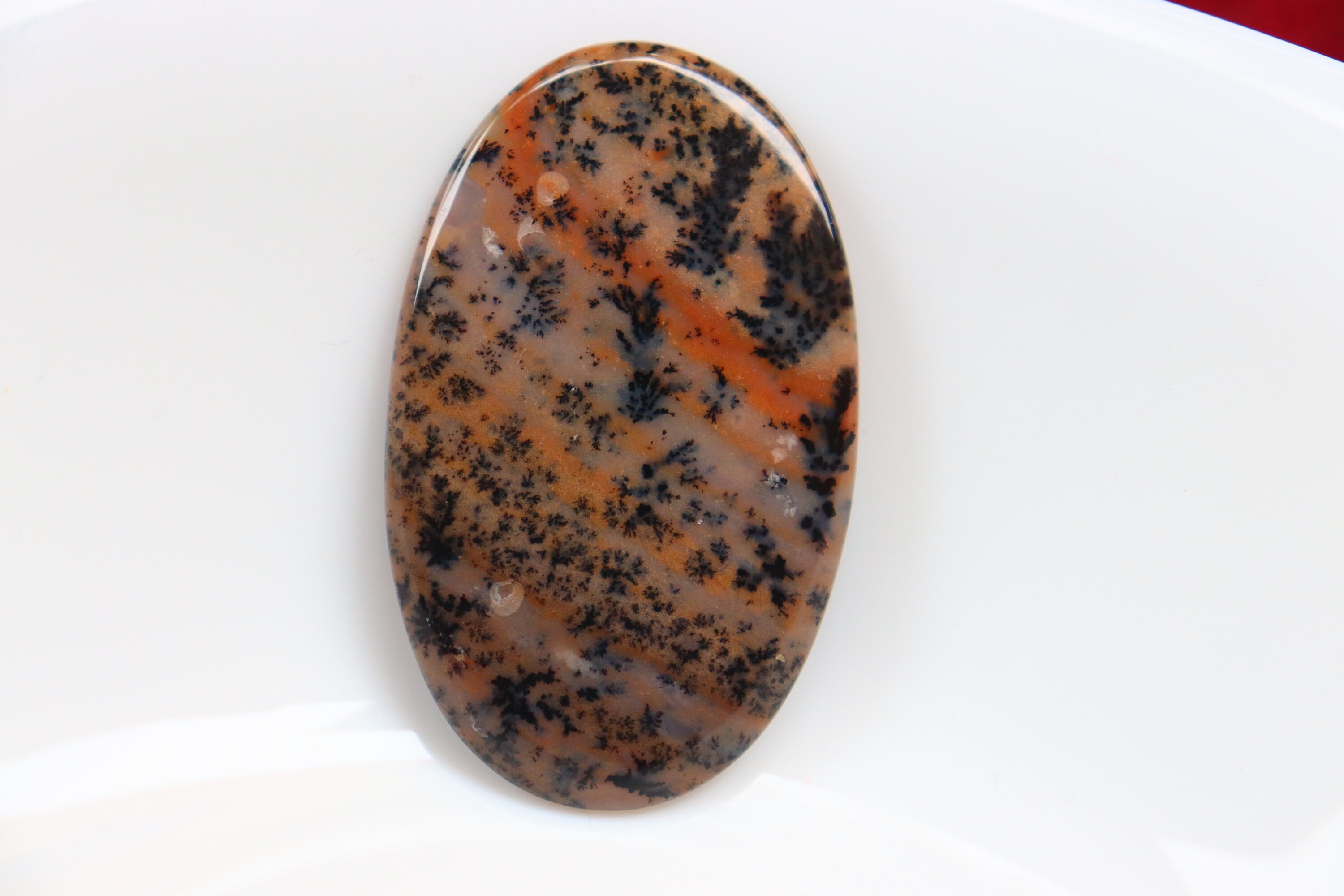 Natural Honey Dendrite Agate Cabochon, Big Size, Honey Dendrite Agate Loose Stone, Dendrite Agate Loose Gemstone, Pocket Stone, Brown Stone.