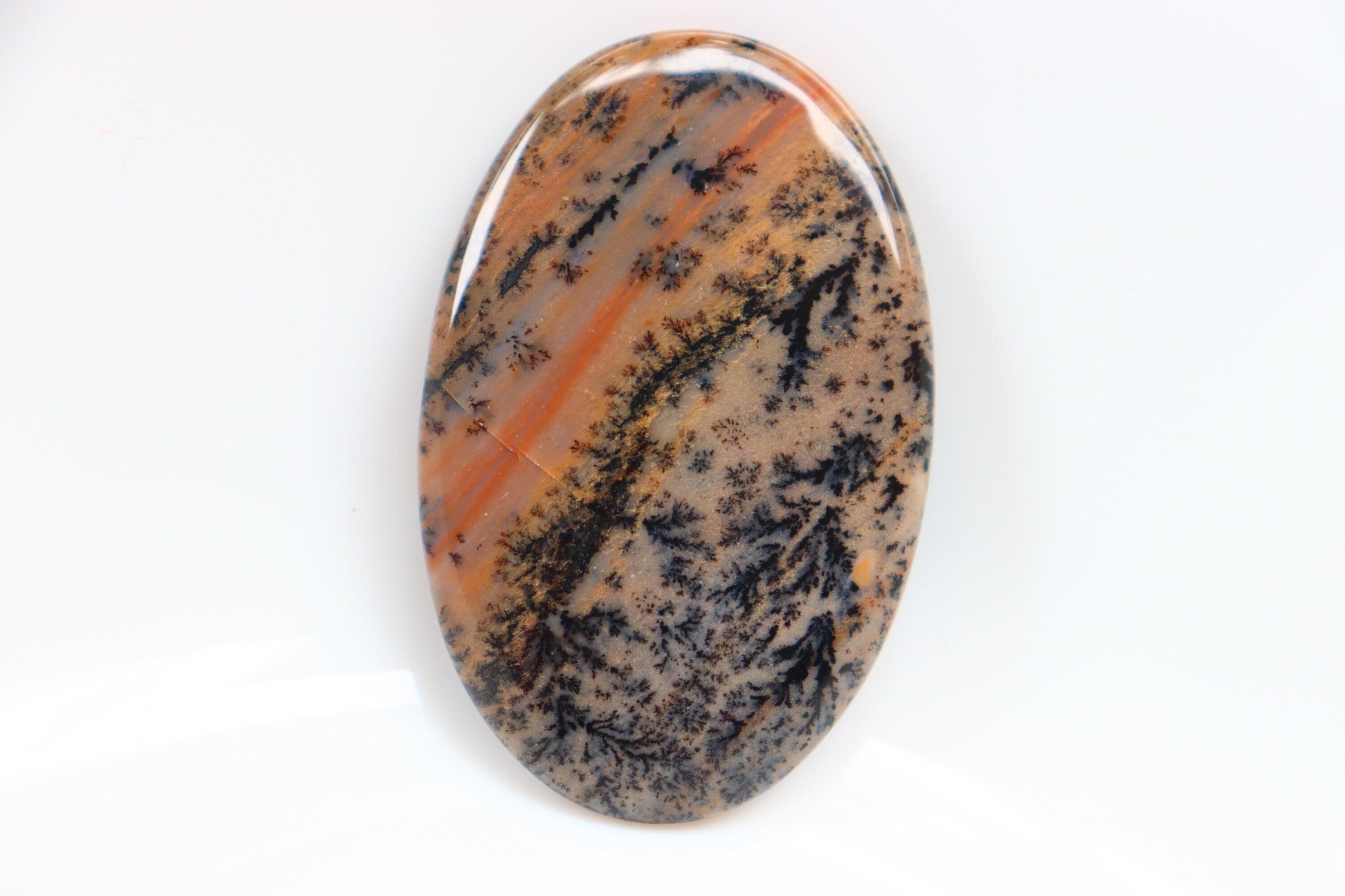 Natural Honey Dendrite Agate Cabochon, Big Size, Honey Dendrite Agate Loose Stone, Dendrite Agate Loose Gemstone, Pocket Stone, Brown Stone.