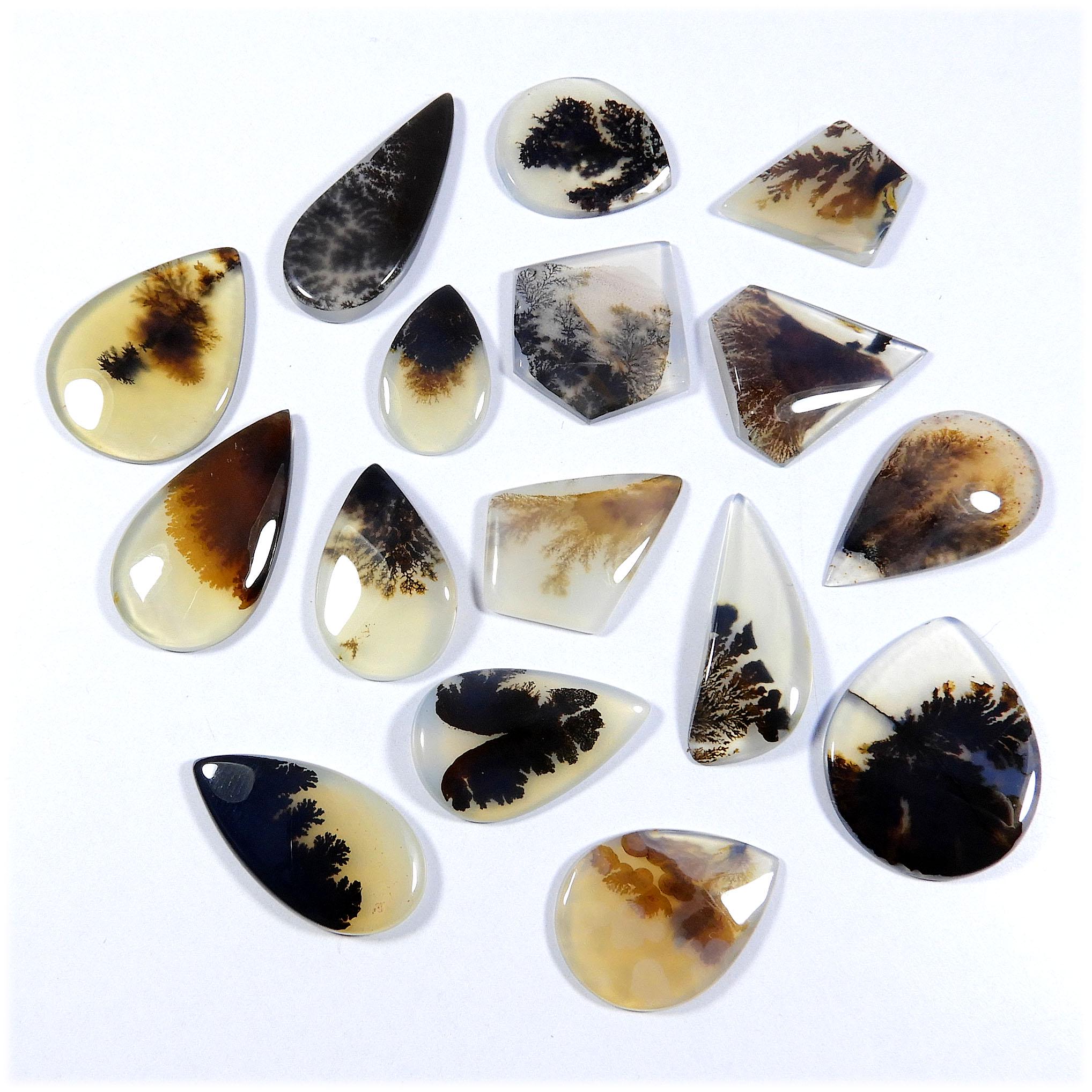 Natural Scenic Dendritic Gemstone. Shazar Dendrite Gemstone. Charming~ Shazar Dendrite Agate Cabochon. Mix Shape Scenic Loose For Jewelry.
