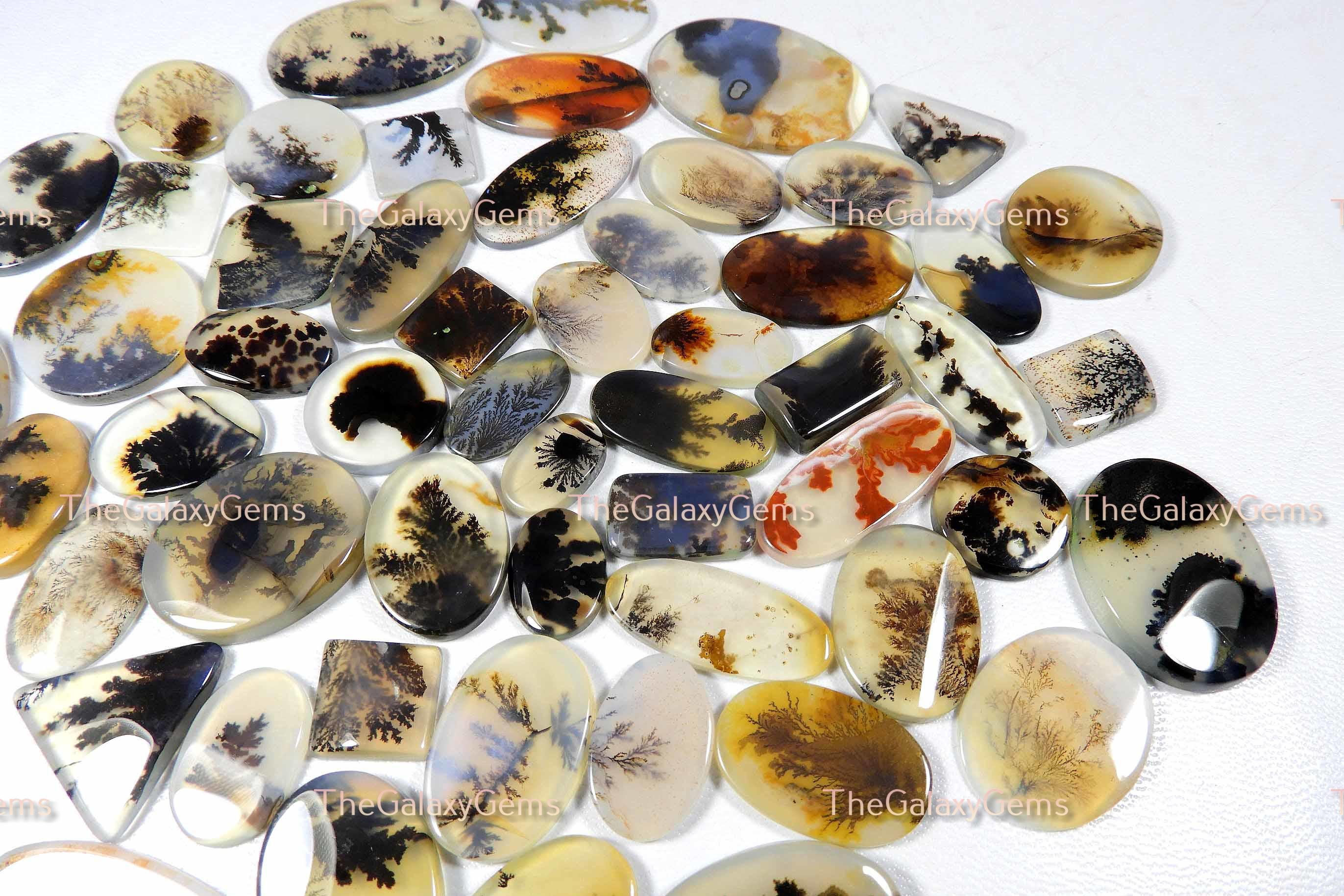 Scenic Dendritic Gemstone. Unique~ Shazar Stone Wholesale Bulk Lot. Shazar Dendrite Agate Cabochon. Natural Shazar Gemstone 1 Pcs To 50 Pcs