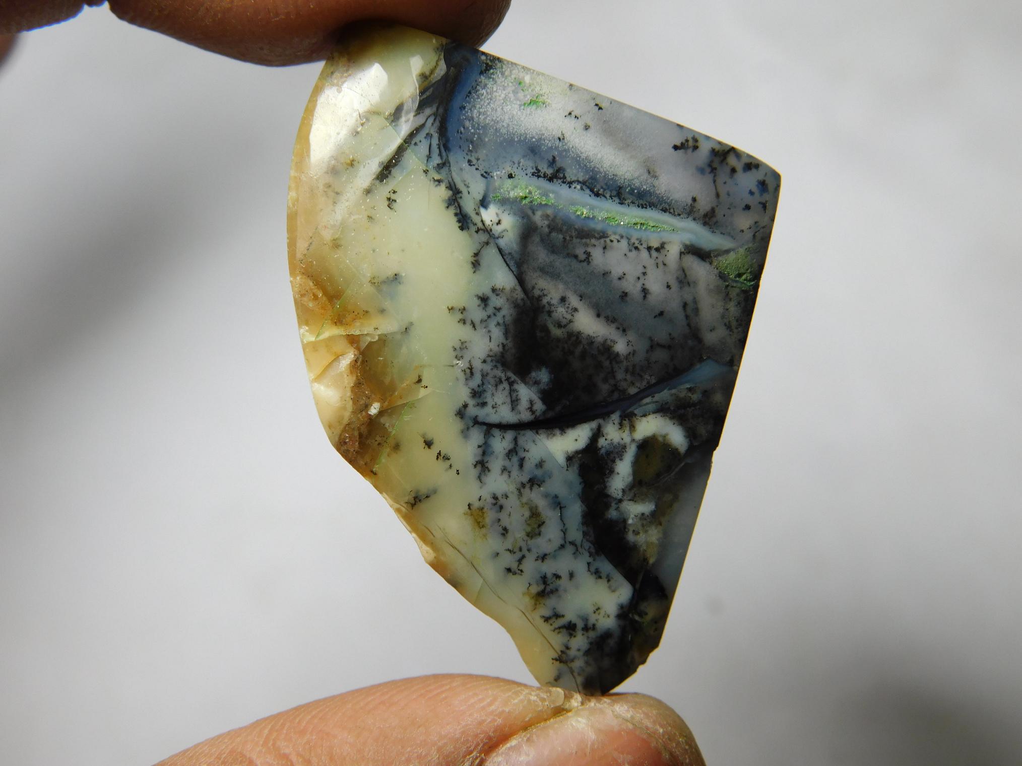 Dendritic Agate Cabochon: Semi Precious Loose Stone, 142cts #l60