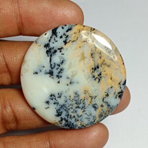 Tiger Dendritic Agate Cabochon: Semi Precious Loose Gemstone (40 X 40 Mm, 65cts.)