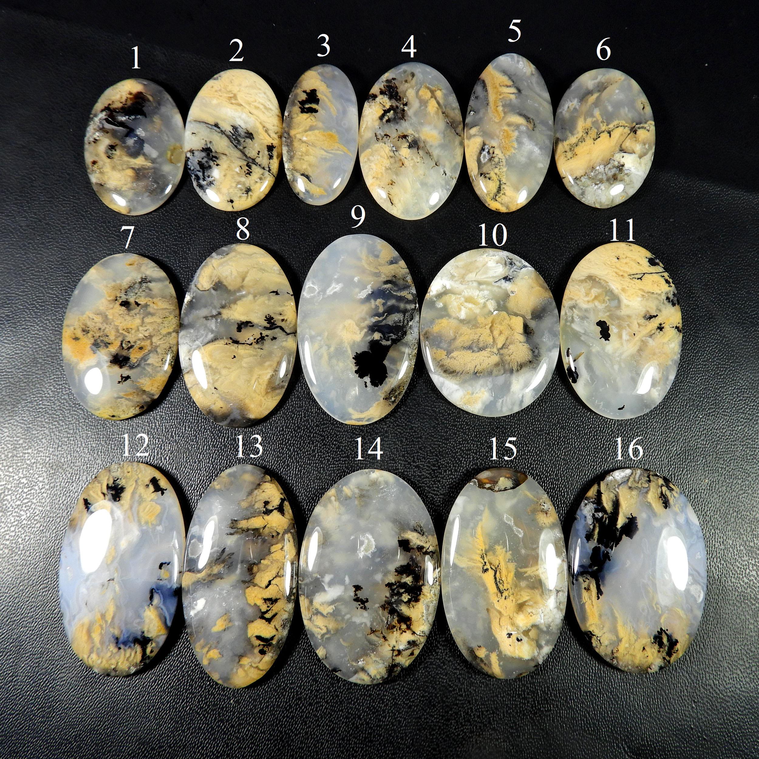 Yellow Dendrite Agate. Natural Tiger Dendrite Agate Cabochon. Tiger Dendrite Agate Gemstone. Dendrite Loose For Jewelry. Tg-5
