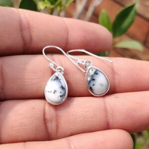 Dendritic Agate Earring, Boho Earring, 925 Sterling Silver, Handmade Earring, Unique Earring, Statement Earring, Gemstone Earring, Gift Item