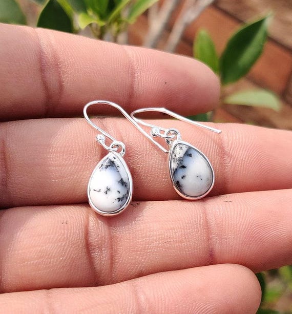 Dendritic Agate Earring, Boho Earring, 925 Sterling Silver, Handmade Earring, Unique Earring, Statement Earring, Gemstone Earring, Gift Item Dendritic Agate Earring, Boho Earring, 925 Sterling Silver, Handmade Earring, Unique Earring, Statement Earring, Gemstone Earring, Gift Item