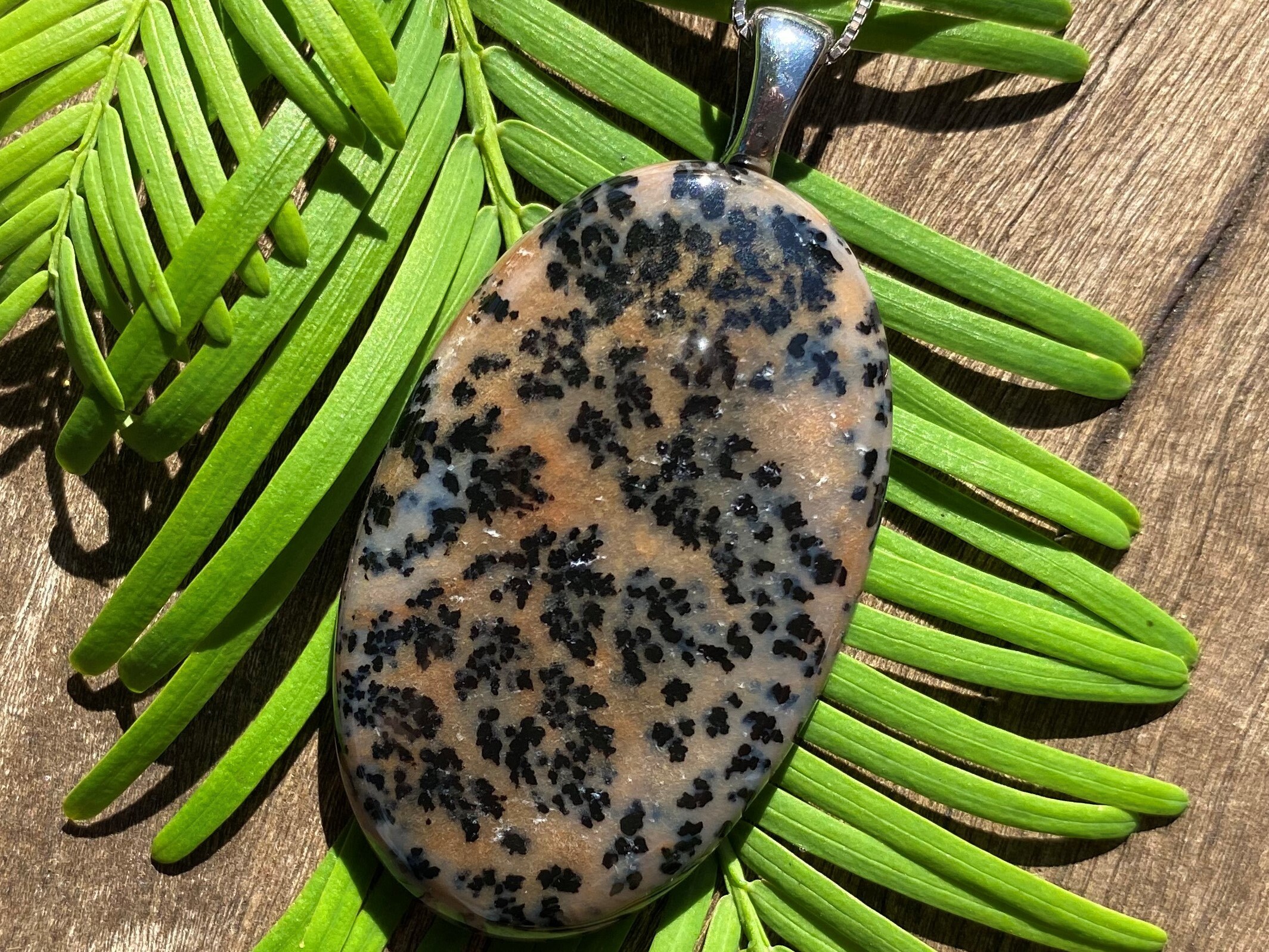 Honey Dendritic Agate Healing Stone Necklace With Positive Energy!