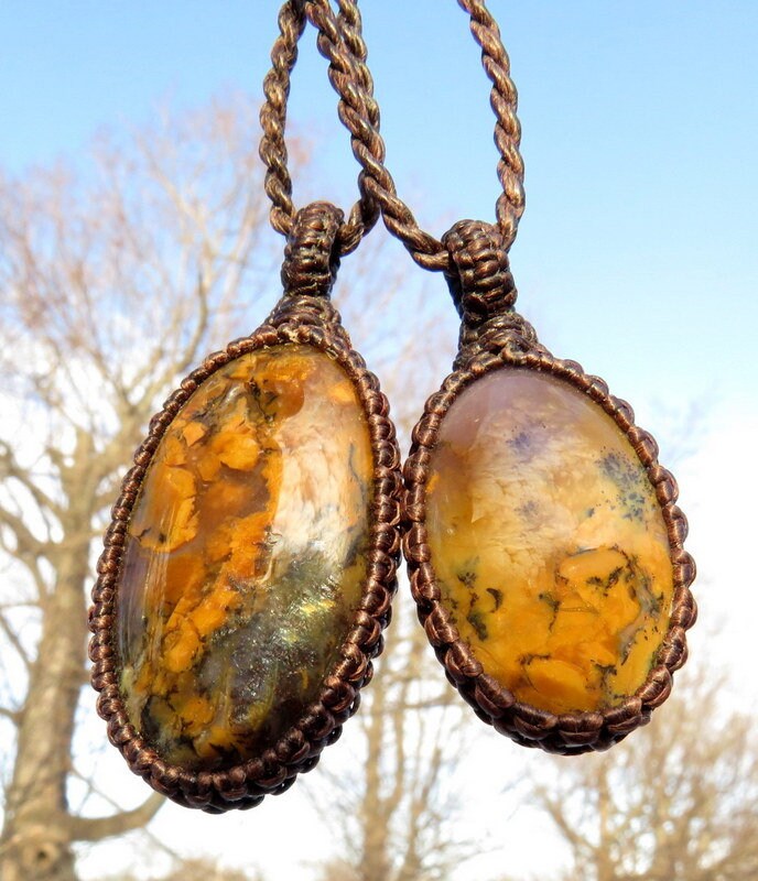 Dendritic Agate Macrame Necklace Set, Layering Necklace, Stacked Necklace, Gift Ideas For Soulmates, Best Friend Gift, Mother Daughter Gift