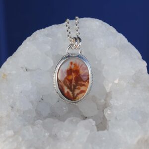 Dendritic Agate Necklace, Sterling Silver Dendritic Agate Jewelry Dendritic Agate Necklace, Sterling Silver Dendritic Agate Jewelry