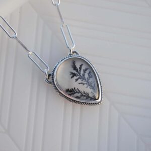 Dendritic Agate Necklace, Sterling Silver Dendritic Agate Jewelry Dendritic Agate Necklace, Sterling Silver Dendritic Agate Jewelry