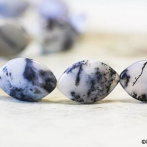 Xl/ Dendrite Agate 20x30mm Marquise Beads 16" Strand Natural Agate Gemstone Beads For Jewelry Making Xl/ Dendrite Agate 20x30mm Marquise Beads 16" Strand Natural Agate Gemstone Beads For Jewelry Making
