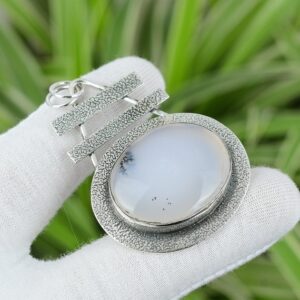 Dendrite Agate 925 Sterling Silver Pendant - Handmade Gemstone Jewelry Dendrite Agate 925 Sterling Silver Pendant - Handmade Gemstone Jewelry