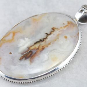 Graveyard Point Dendritic Agate Sterling Silver Statement Pendant
