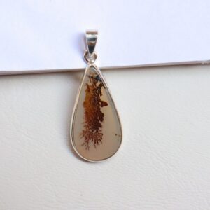 Scenic Dendrite Pendant, 925 Sterling Silver, Dendrite Pendant, Natural Shazar Dendrite Pendant, Scenic Dendritic Agate Jewelry Gift For Her