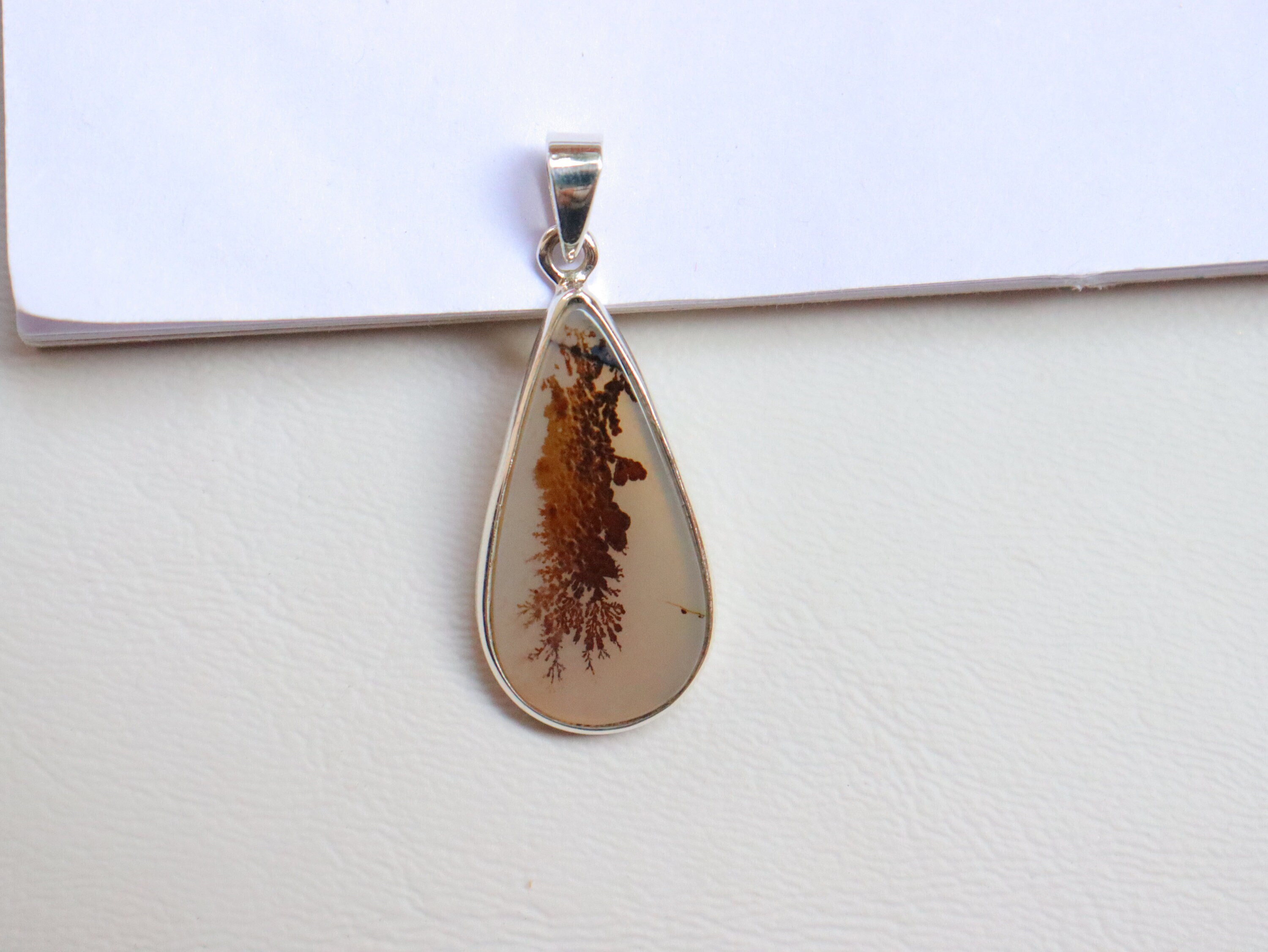 Scenic Dendrite Pendant, 925 Sterling Silver, Dendrite Pendant, Natural Shazar Dendrite Pendant, Scenic Dendritic Agate Jewelry Gift For Her Scenic Dendrite Pendant, 925 Sterling Silver, Dendrite Pendant, Natural Shazar Dendrite Pendant, Scenic Dendritic Agate Jewelry Gift For Her