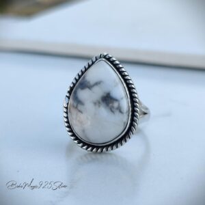 Dendritic Agate Ring: Handmade 925 Sterling Silver Band Dendritic Agate Ring: Handmade 925 Sterling Silver Band