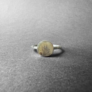 Minimalist Dendritic Agate Ring, Scenic Agate Stone, Pure and 925 Sterling Silver Minimalist Dendritic Agate Ring, Scenic Agate Stone, Pure and 925 Sterling Silver
