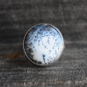 Natural Dendritic Agate 925 Sterling Silver Ring Natural Dendritic Agate 925 Sterling Silver Ring