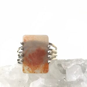 Russian Dendritic Agate Ring, Size 8 1/2 Russian Dendritic Agate Ring, Size 8 1/2
