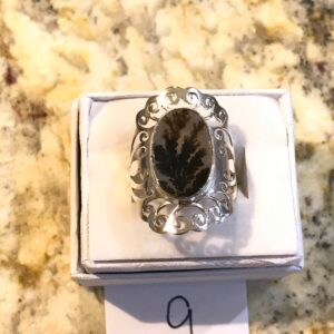 Russian Dendritic Agate Ring, Size 9 Russian Dendritic Agate Ring, Size 9