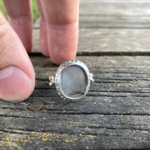 Dendritic Agate Silver Ring, Landscape Agate Ring Size 7 8 9 10, Simple Cute Design, Scenic Tree Agate Ring, Special Collection Piece Dendritic Agate Silver Ring, Landscape Agate Ring Size 7 8 9 10, Simple Cute Design, Scenic Tree Agate Ring, Special Collection Piece