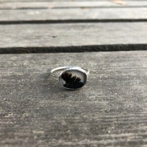 Dendritic Agate Silver Ring, Mini Cute Trees, Scenic Landscape Agate, Minimalist Iconic Design, Special Piece, Completely Handmade & Silver Dendritic Agate Silver Ring, Mini Cute Trees, Scenic Landscape Agate, Minimalist Iconic Design, Special Piece, Completely Handmade & Silver