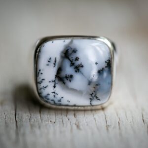 Dendritic Agate Sterling Silver Ring - Size 10 Dendritic Agate Sterling Silver Ring - Size 10