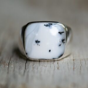 Dendritic Agate Sterling Silver Ring Size 13 - Mens Jewelry Dendritic Agate Sterling Silver Ring Size 13 - Mens Jewelry